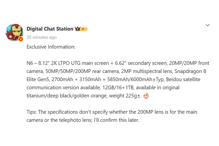 Oppo Find N6, kamera 200 MP, Find N6, spesifikasi, Bocoran Oppo Find N6: Spek Kamera Tertinggi di Kelasnya?