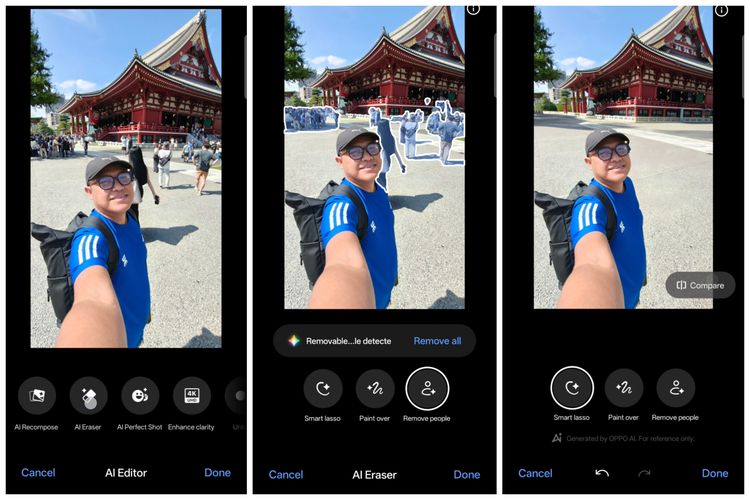 jepang, tokyo, AI Eraser, oppo reno 14 pro 5g, Tokyo Game Show 2025, AI Recompose, AI Perfect Shot, 3 Fitur AI Oppo Reno 14 Pro 5G Buat Bikin Foto di Jepang Makin Estetik