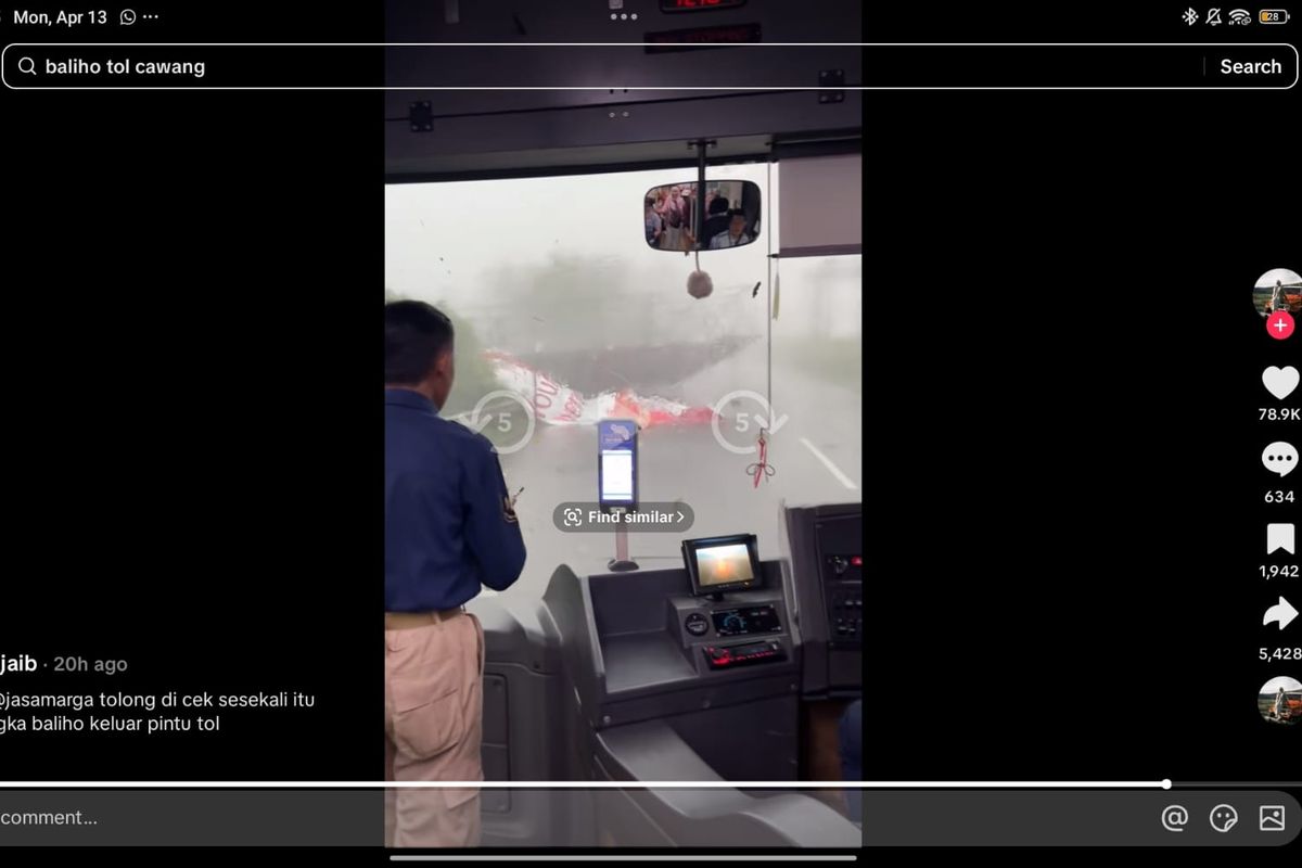 papan iklan, tol Cawang, Jasamarga, jalan tol, pohon tumbang, Waspada Cuaca Ekstrem, Papan Reklame Roboh di Jalan Tol Cawang