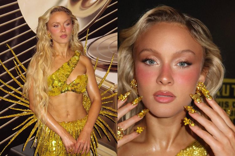 Grammys 2026, Grammy Awards, Bak Matahari, Zara Larsson Tampil Berkilau dengan Gaun Kuning Keemasan di Grammy Awards 2026