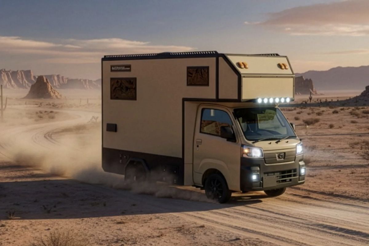 truk kei, Dune Rover, Direct Cars, Modifikasi Camper Mini: Basis Daihatsu Hijet