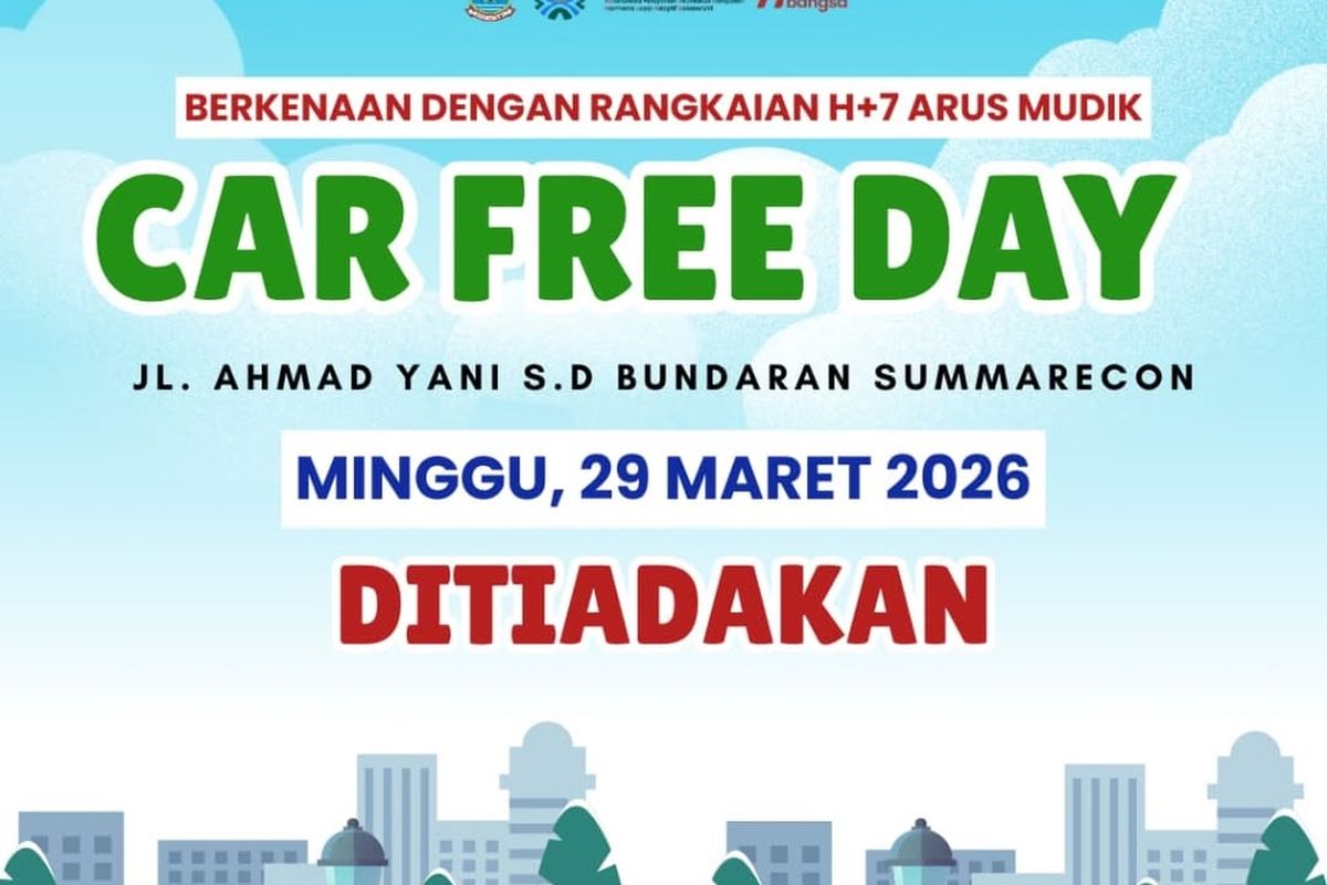 Car Free Day, Info CFD Bekasi Hari Ini, Masih Belum Dibuka