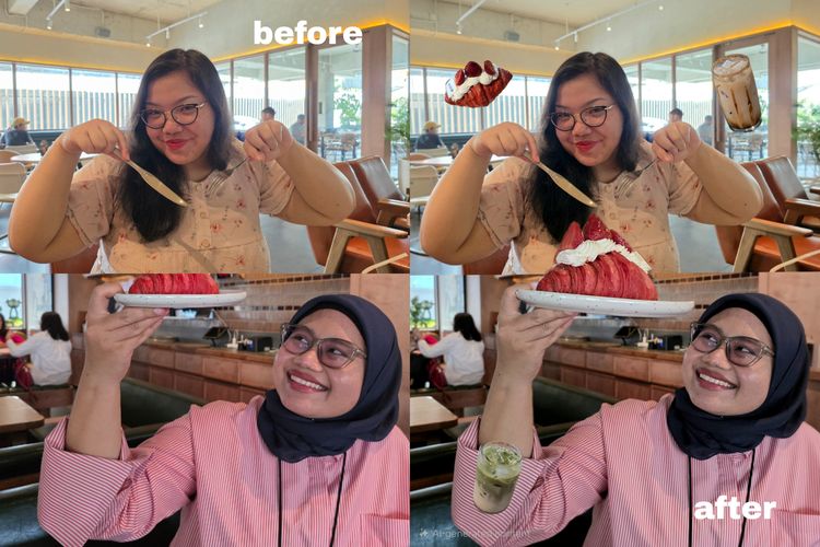 Samsung, Gen Z, Galaxy AI, generative edit, fitur AI, edit foto gen z, tren edit foto gen  z, tutorial edit foto gen  z, tutorial edit foto gen  z pakai generative edit, Tutorial Bikin Foto Estetik, 1. Pilih foto utama dari galeri, 2. Klik ikon bintang di bawah layar, 3. Tambahkan foto lain dari galeri, 4. Pilih objek yang mau ditempel, 5. Atur posisi dan ukuran objek, 6. Tambahkan lebih banyak foto jika mau, 7. Gunakan fitur ruler untuk hasil halus, 8. Klik Generate dan tunggu hasilnya