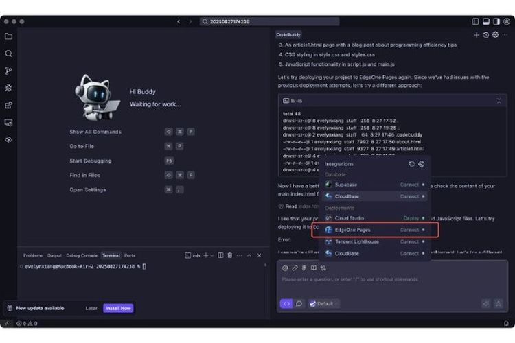 EdgeOne Pages, Tencent Cloud, SaaS, Perkuat Strategi AI Terpadu, Tencent Cloud Luncurkan Versi Resmi EdgeOne Pages
