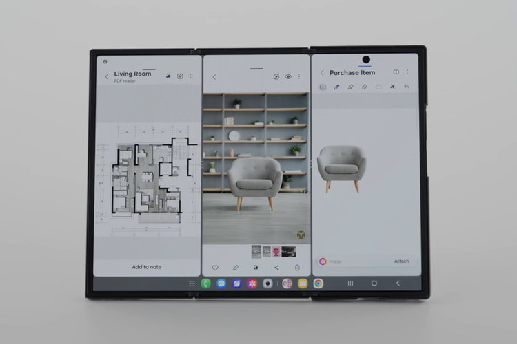 Samsung, Galaxy Z TriFold, unboxing, hands-on, Samsung Galaxy Z TriFold, Samsung Z TriFold, samsung galaxy z trifold, samsung z trifold, spesifikasi samsung galaxy z trifold, Begini Isi Kemasan dan Hands-on Galaxy Z TriFold, HP Lipat Tiga Pertama Samsung
