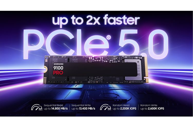 Samsung, solid state drive, SSD Samsung, Samsung 9100 Pro, PCIe 5, Samsung 9100 Pro Heatsink, harga SSD Samsung 9100 Pro, harga SSD Samsung 9100 Pro Heatsink, SSD Samsung 9100 Pro dan Pro Heatsink Resmi di Indonesia, Harga mulai Rp 3 Jutaan