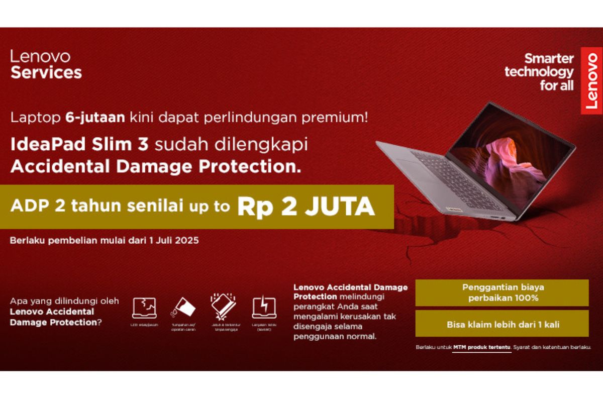 laptop, pelajar, perlindungan, perangkat, Lenovo, IdeaPad, ideapad, Kabar Gembira, Laptop Pelajar Terbaik Lenovo IdeaPad Slim 3 Kini Punya Garansi Perlindungan Paripurna