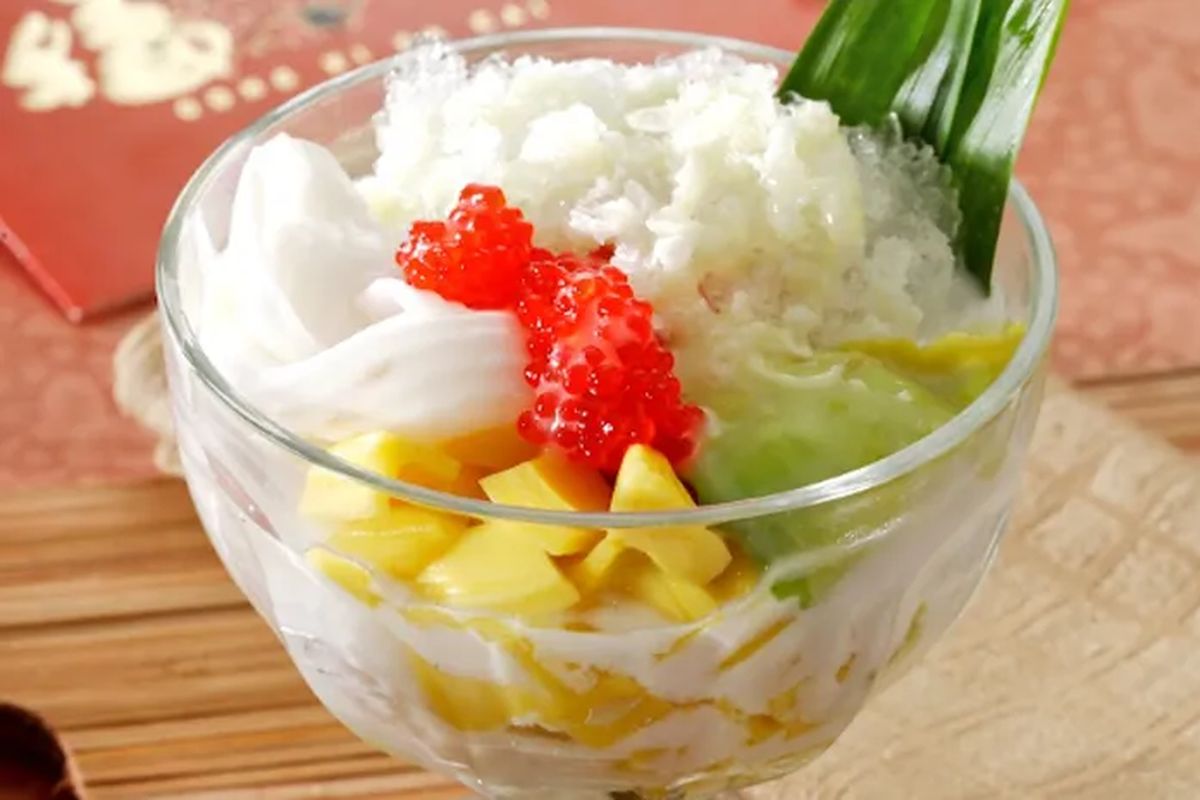 resep es teler, es teler creamy, es teler sultan, minuman segar manis, es teler sagu mutiara, Resep Es Teler Sultan Segar Manis, Isian Lengkap Mengenyangkan