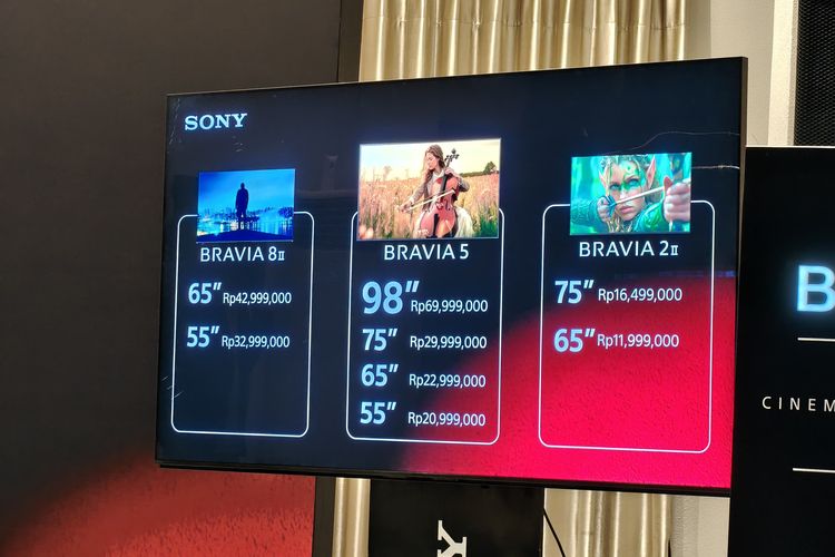 sony, Brivia, Bravia 5, Bravia 8 II, Bravia 2 II, Sony Boyong 3 Smart TV Baru ke Indonesia, Bravia 5, Bravia 8 II, dan Bravia 2 II, Sony Bravia 5, Sony Bravia 8 II, Sony Bravia 2 II, Harga smart TV Sony Bravia