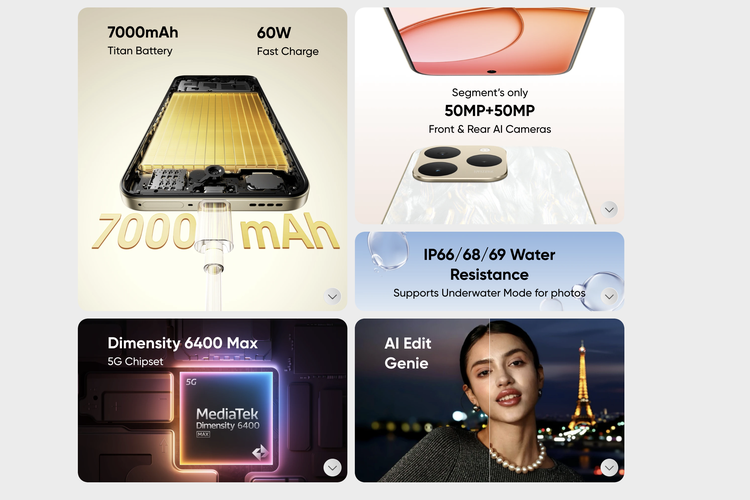 Smartphone, Realme, Realme 15, baterai 7000 mah, realme 15t, harga realme 15t, spesifikasi realme 15t, realme 15 series, Realme 15T Resmi, HP Rp 3 Jutaan dengan Baterai 7.000 mAh