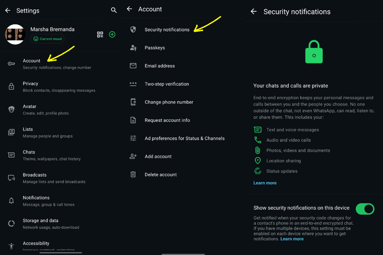 WhatsApp, Agar WA Tidak Mudah Di-hack, Aktifkan 6 Pengaturan Keamanan Ini, 1. Aktifkan verifikasi dua langkah , 2. Pakai kunci aplikasi , 3. Sembunyikan status "terakhir dilihat" dan "online", 4. Batasi siapa yang bisa menambahkan ke grup, 5. Periksa perangkat tertaut, 6. Aktifkan notifikasi keamanan