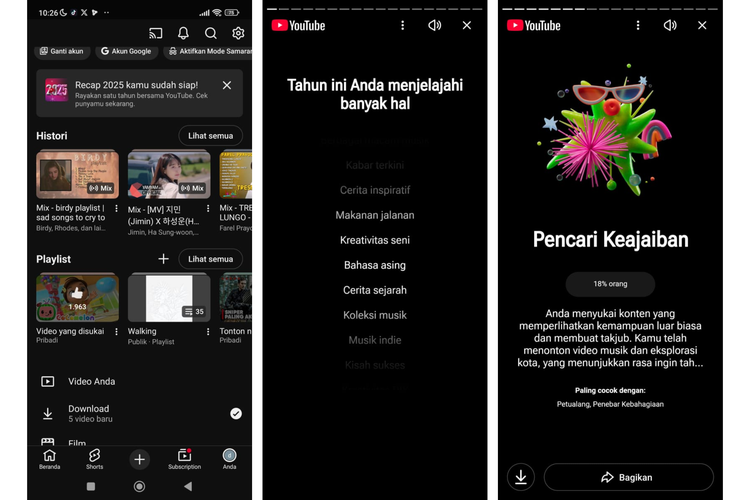 YouTube, YouTube Recap, YouTube Wrapped, cara bikin YouTube Wrapped, cara cek YouTube Wrapped, YouTube Recap 2025, youtube recap 2025, cara buat youtube recap 2025, YouTube Music Recap 2025, cara melihat YouTube Wrapped, YouTube Recap Sudah Bisa Dicoba di Indonesia, Begini Caranya