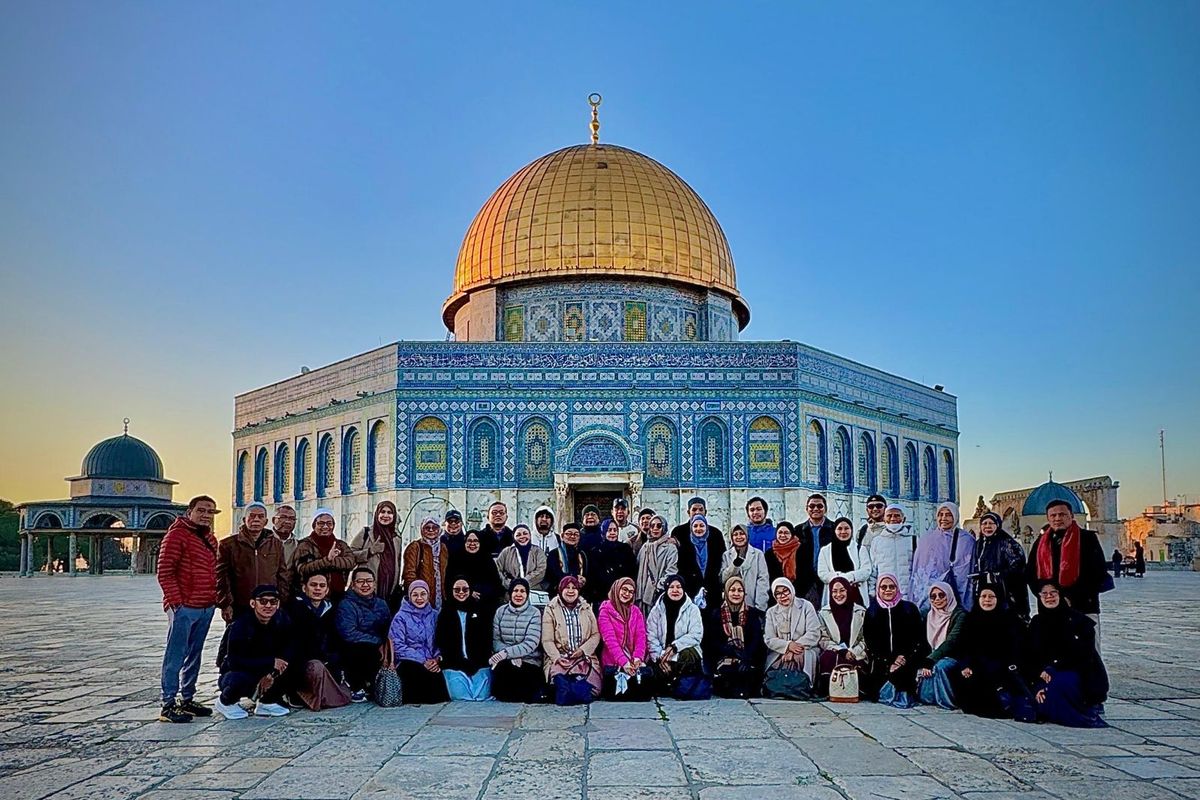 umrah, haji dan umrah, Masjidil Aqsa, bimbingan haji, Elharamain Wisata, Setelah Perang Israel, Elharamain Wisata Kembali Berangkatkan Jamaah ke Aqso