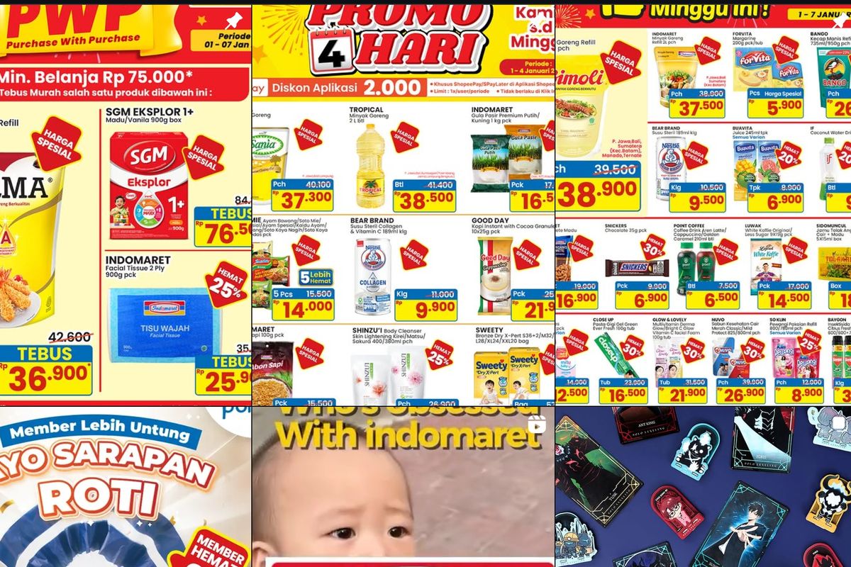 Indomaret, promo Indomaret, promo Indomaret hari ini, Promo Indomaret Hari Ini 3 Januari 2026, Filma 2 Liter Hanya Rp 36.900, 1. Purchase with Purchase (hingga 7 Januari), 2. Promo 4 Hari (1-4 Januari), 3. Beli Banyak Lebih Hemat (hingga 7 Januari), 4. Paling Murah (hingga 7 Januari), 5. Hemat Minggu Ini (hingga 7 Januari), 6. Promosi Berhadiah (hingga 7 Januari), 7. Fresh &amp; Healthy (hingga 15 Januari)