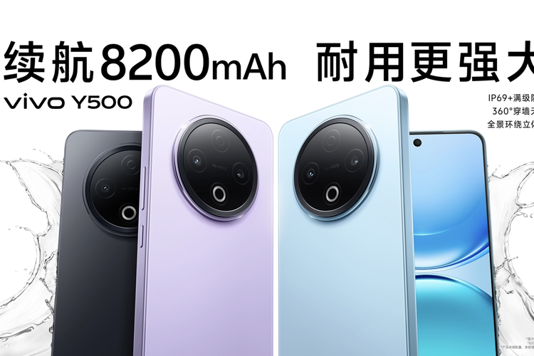 Android, Vivo, HP murah, HP vivo, vivo y500, harga vivo y500, spesifikasi vivo y500, HP Vivo Y500 Resmi, Baterai 8.200 mAh dan Tahan Kondisi Ekstrem