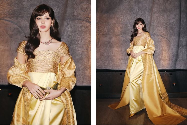 Ratu Sirikit, Balmain, haute couture, Lisa BLACKPINK Tampil Anggun dalam Balmain Couture, Angkat Warisan Ratu Sirikit, Momen Lisa sebagai duta Thailand, Couture dengan jejak sejarah, Detail gaun yang sarat makna, Lisa sebagai simbol diplomasi budaya