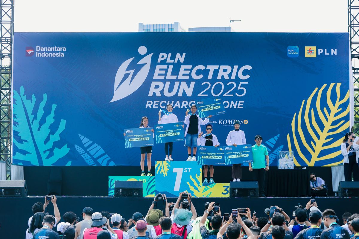 Harian Kompas, lari, pb pasi, PLN Electric Run 2025, PLN Electric Run 2025 Sukses Digelar, Rikki Martin Juara Half Marathon Putra