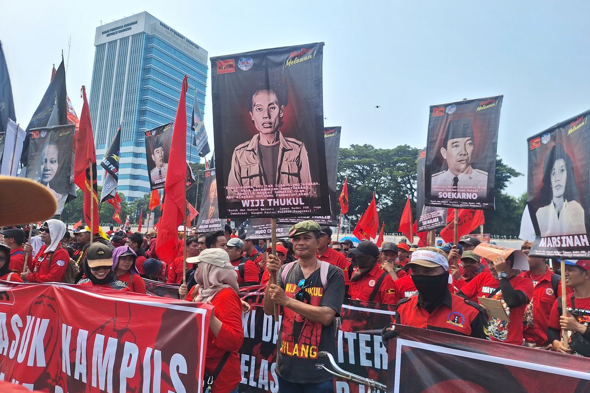buruh, DPR RI, polisi, demo 28 agustus, Demo 28 Agustus: Ribuan Buruh Siap Sampaikan Aspirasi di DPR RI