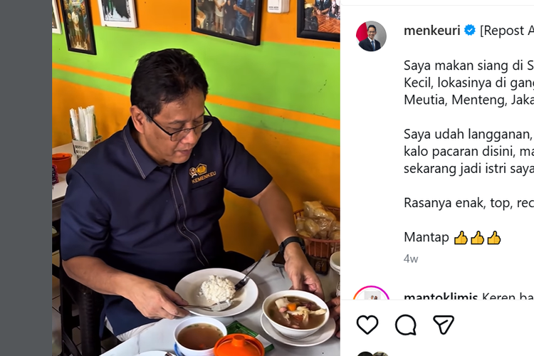Sop Buntut Cut Meutia, Cerita Pedagang Sop Buntut Saat Menkeu Purbaya Datang, Sempat Tolak Reservasi Satu Warung, Tolak reservasi satu warung dari pihak Menkeu, Ramai di media sosial, Langganan sejak lama, Menu Sop Buntut Cut Meutia