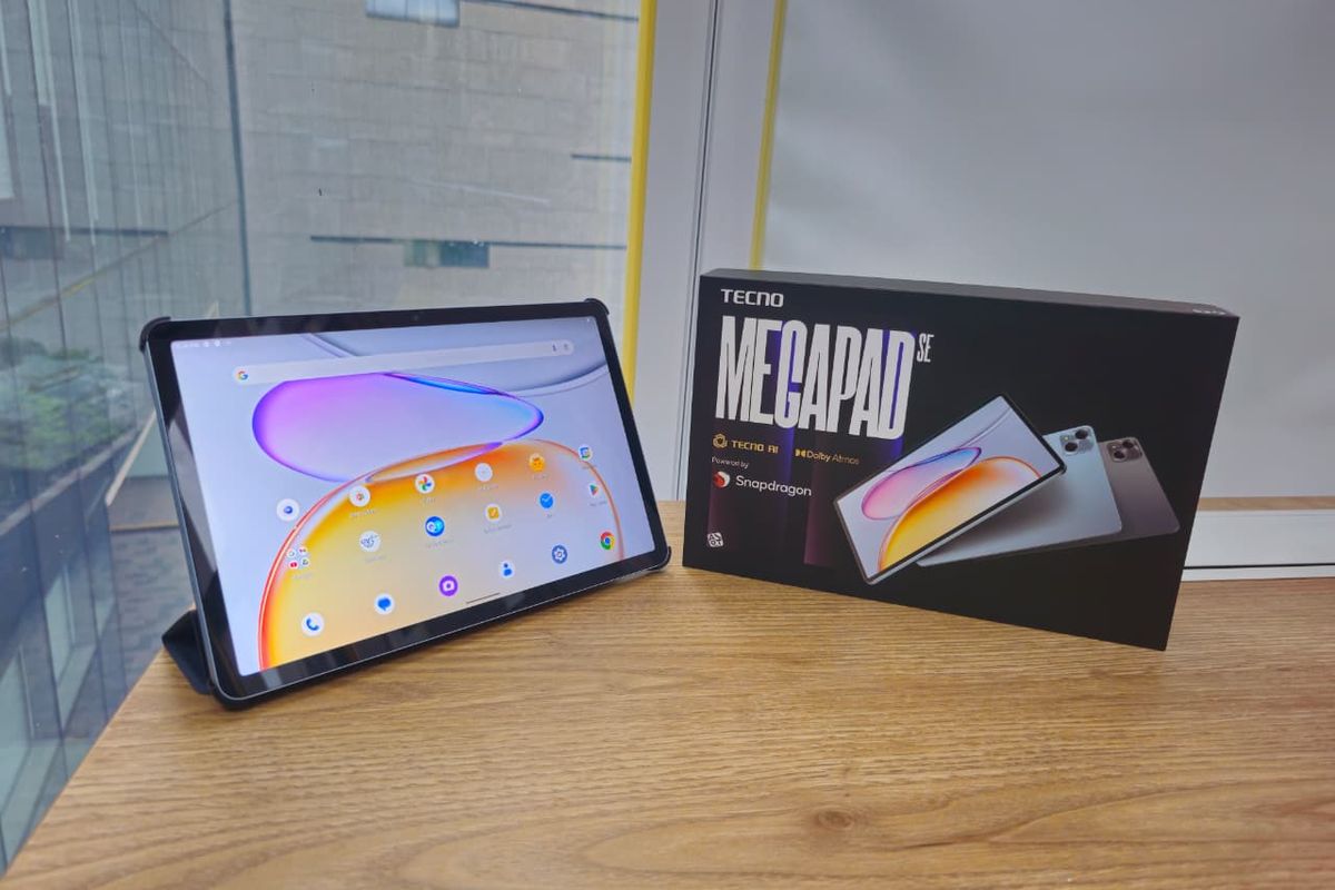 Tecno, Megapad SE, Tablet, Mencoba Tecno Megapad SE, Tablet Murah dengan Tombol AI Nyentrik