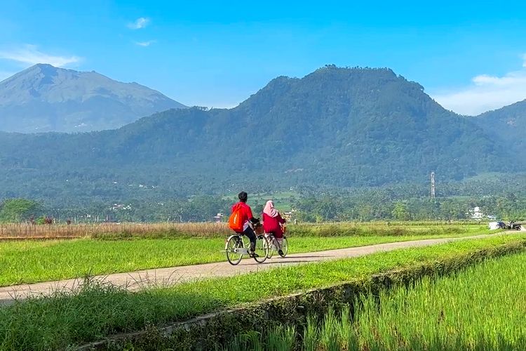 wisata gowes, wisata gowes di Semarang, Wisata Gowes di Semarang Ini Suguhkan Keindahan Sawah dan Gunung