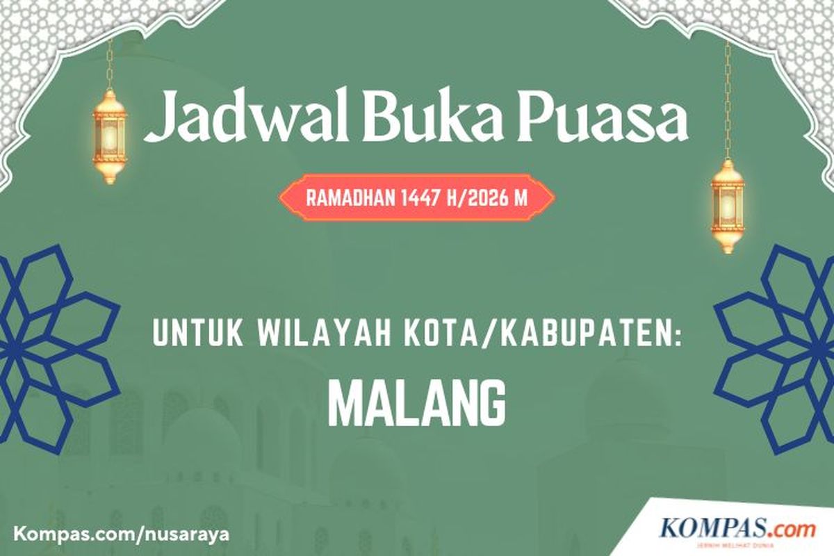 buka puasa, Ramadhan 2026, Jadwal Buka Puasa Malang Hari Ini, 20 Februari 2026