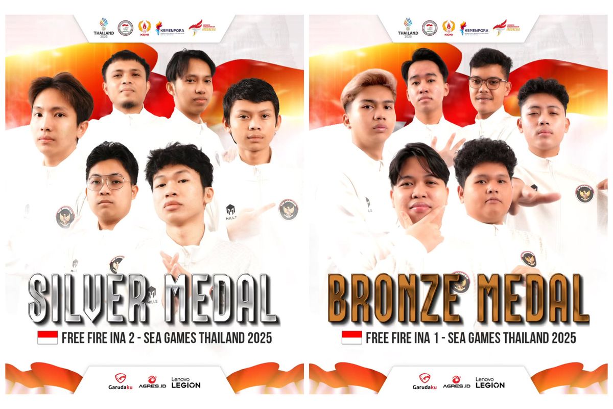 Free Fire, Indonesia, SEA Games Thailand 2025, medali perak, medali perunggu, Tim Free Fire Indonesia Sumbang 2 Medali di SEA Games Thailand 2025