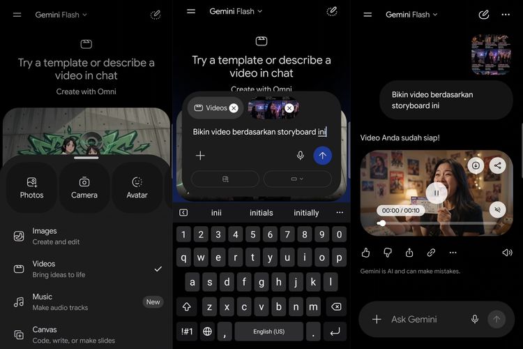 Google, Gemini, Gemini Omni, konser, Saya Coba Gemini Omni, Bikin Video, Ternyata harus langganan dulu, Kurang dari 2 menit langsung jadi video, Paham vibe anak konser, Saya coba revisi, AI masih ingat, Ada batas penggunaan