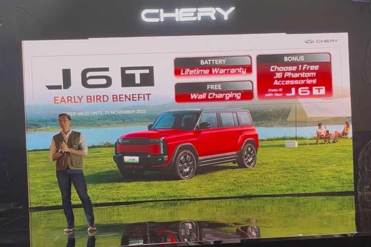Chery Sales Indonesia, Chery J6T, Chery J6, mobil listrik, Chery Buka Keran Pemesanan J6T dengan Gimik Menarik
