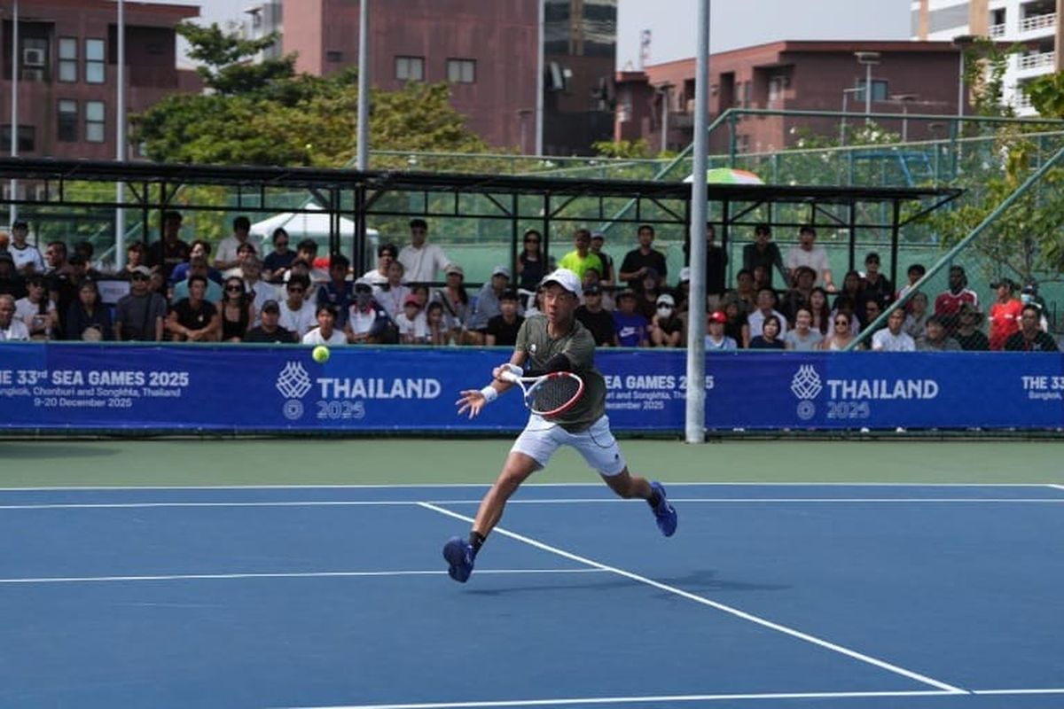 tenis, Justin Barki, SEA Games 2025, Kemenpora, Petenis Justin Barki Sumbangkan Bonus Emas SEA Games 2025 untuk Korban Bencana Sumatera