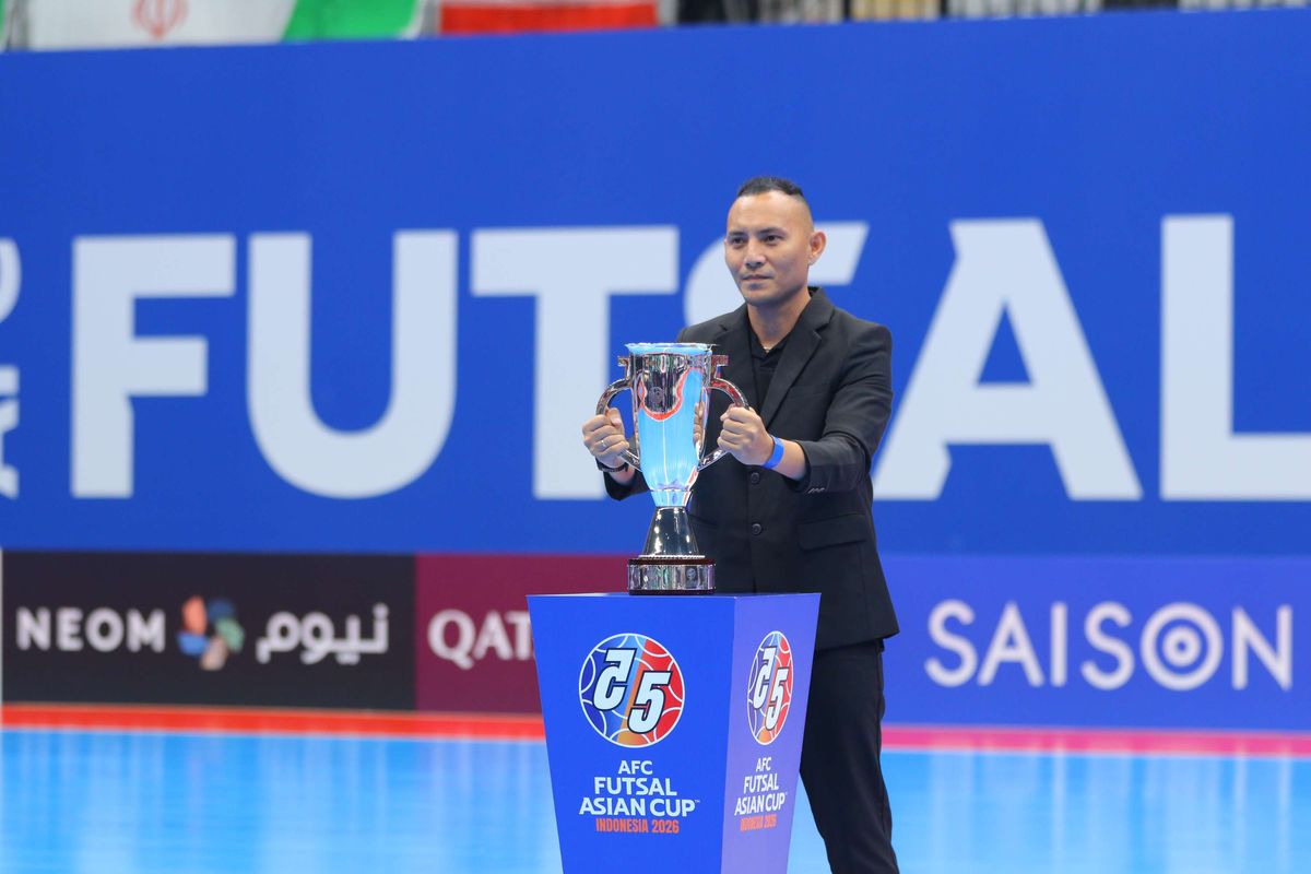Caisar Silitonga, Piala Asia Futsal, Timnas Futsal Indonesia, final Piala Asia Futsal, Piala Asia Futsal 2026, Isi Hati Caisar Silitonga Saat Bawa Trofi Piala Asia Futsal 2026