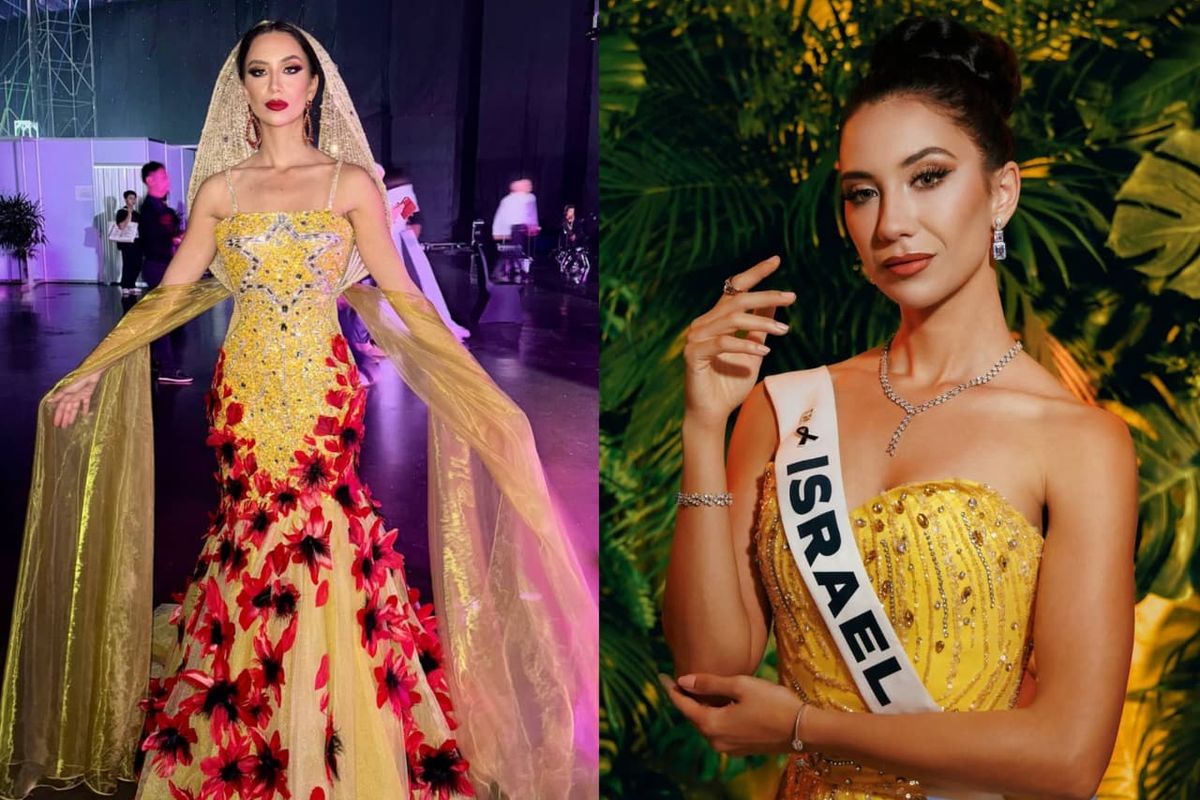 bunga anemone merah, bunga Palestina, nadeen ayoub, bunga palestina, bunga nasional palestina, bunga tradisional palestina, miss israel 2025, miss palestine 2025, melanie shiraz, Gaun Miss Israel 2025 Melanie Shiraz Tuai Kritik, Ada Apa?