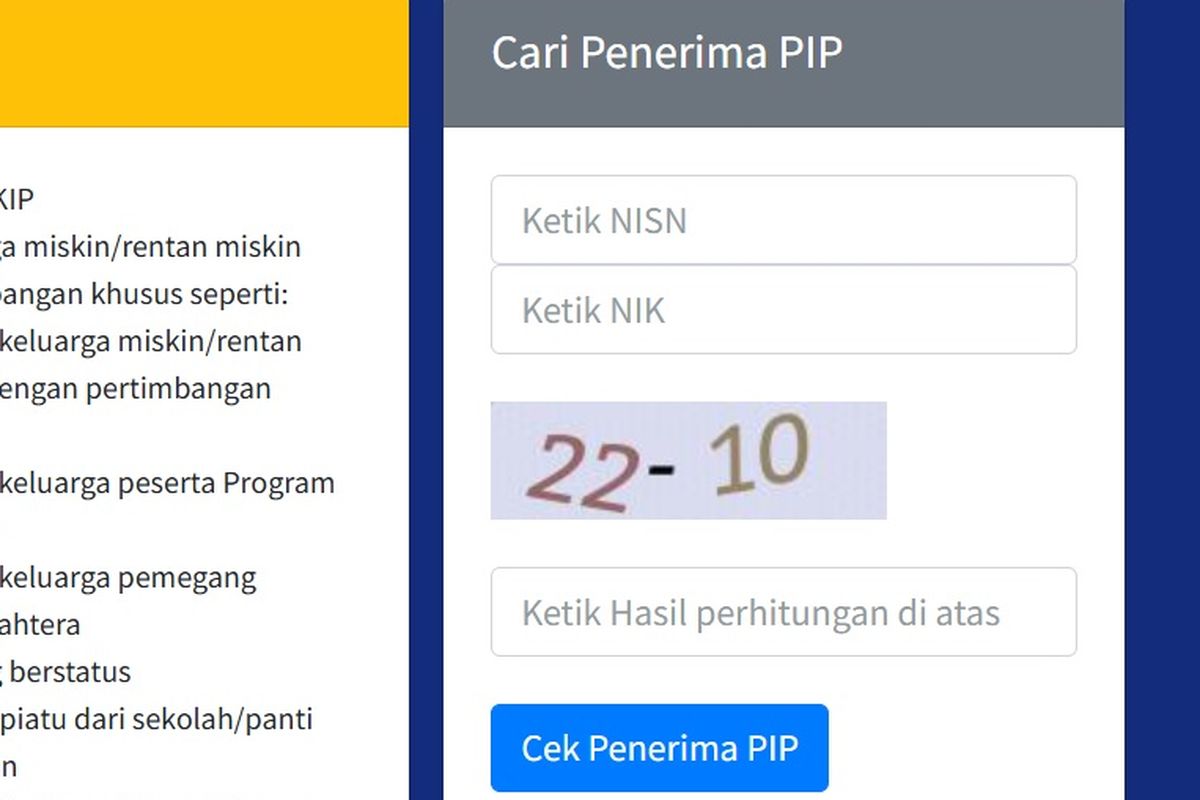 pip.kemdikbud.go.id., cara cek bantuan PIP cair belum, cara cek PIP 2025 pakai NISN dan NIK, Cara Cek PIP Agustus 2025 lewat HP Pakai NIK dan NISN Siswa