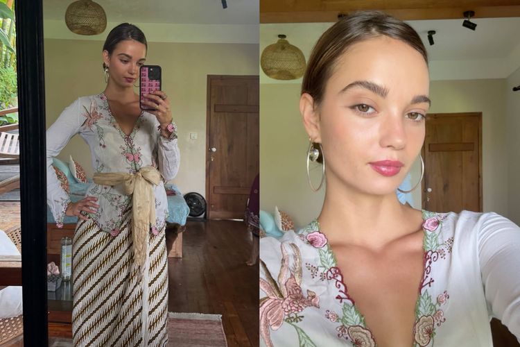 Channing Tatum, Intip Gaya Inka Williams Pakai Kebaya Putih Lawas Buatan Sang Ibu