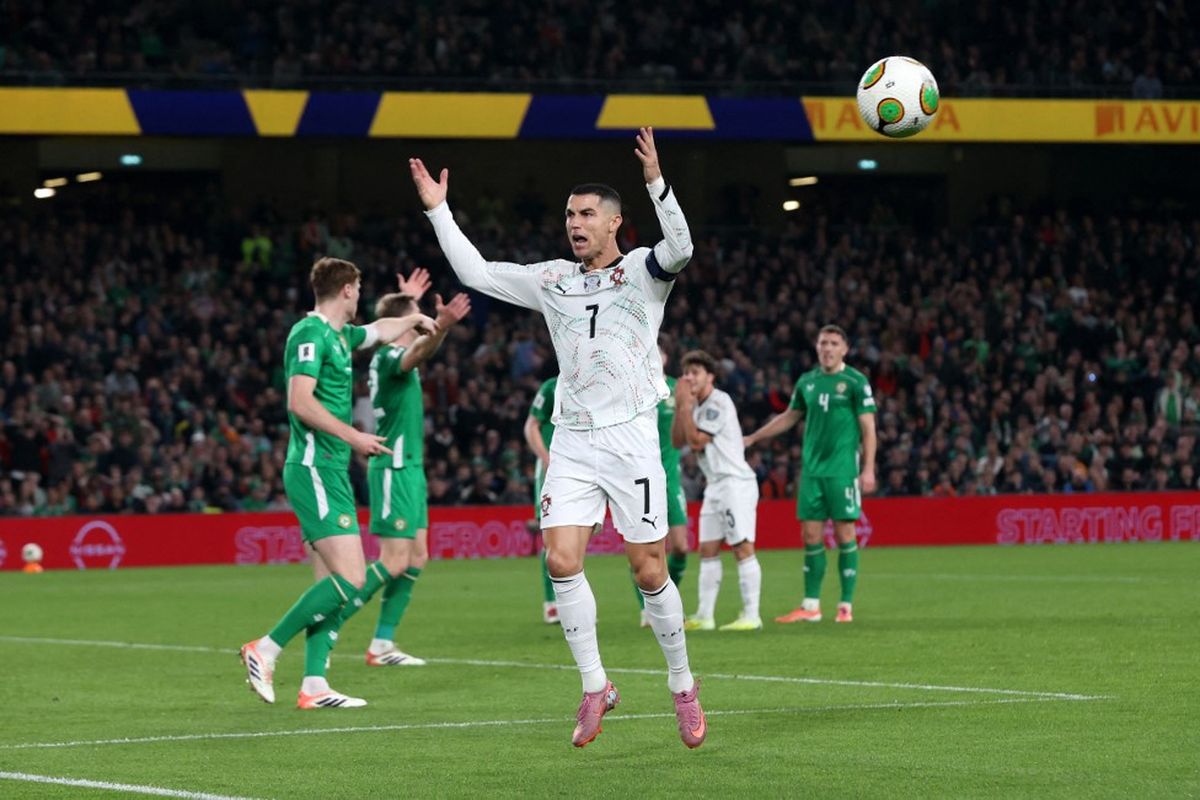 Cristiano Ronaldo, Irlandia, Roberto Martinez, Portugal, Kualifikasi Piala Dunia 2026, Kualifikasi Piala Dunia 2026 Zona Eropa, Pembelaan Roberto Martinez ke Ronaldo Saat Portugal Kalah dari Irlandia