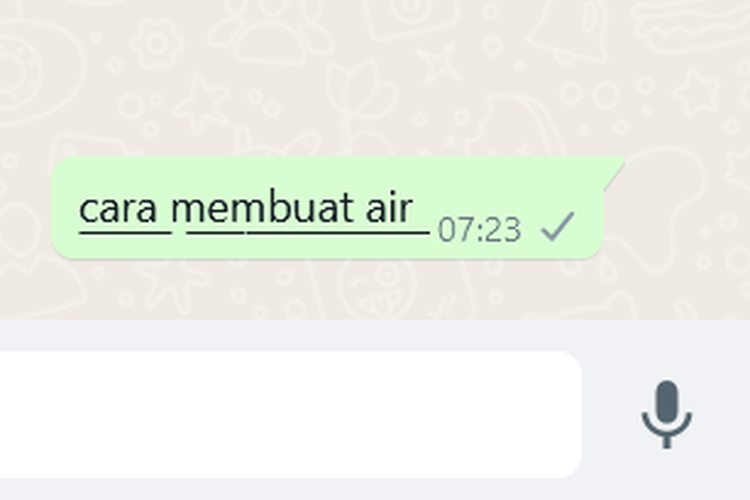 WhatsApp, Cara mengubah tulisan di WA menjadi unik, Cara membuat tulisan unik di WA tanpa aplikasi, Cara membuat tulisan unik di WhatsApp tanpa aplikasi, 15 Cara Membuat Tulisan Unik di WhatsApp Tanpa Aplikasi dengan Mudah, 1. Cara membuat tulisan tebal di WhatsApp, 2. Cara membuat tulisan miring di WhatsApp, 3. Cara membuat tulisan coret di WhatsApp, 4. Cara membuat tulisan monospace di WhatsApp, 5. Cara membuat tulisan tebal, miring, coret di WhatsApp tanpa kode, 6. Cara membuat tulisan kombinasi tebal-miring di WhatsApp, 7. Cara membuat tulisan kombinasi miring-coret di WhatsApp, 9. Cara membuat tulisan kosong di WhatsApp, 9. Cara membuat Scrolling Text di WhatsApp, 10. Cara membuat tulisan bergaris bawah di WhatsApp, 11. Cara membuat tulisan terbalik di WhatsApp, 12. Cara membuat tulisan berwarna di WhatsApp, 13. Cara membuat tulisan Read More di WhatsApp, 14. Cara membuat tulisan Arab di WhatsApp, 15. Cara membuat tulisan di WhatsApp dengan font aesthetic