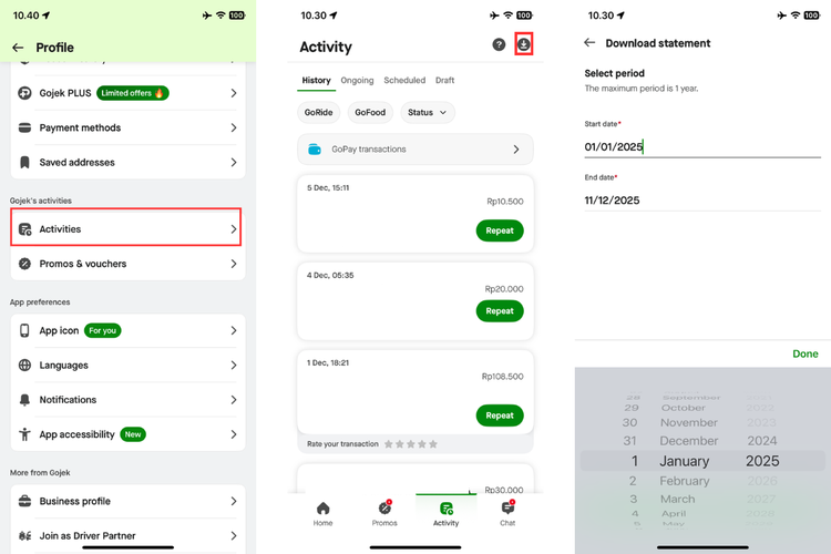 Gojek, Gojek Wrapped, Gojek Wrapped 2025, cara melihat Gojek Wrapped, bagaimana cara melihat transaksi Gojek selama setahun, cara melihat total transaksi di Gojek, Cara cek Gojek Wrapped, Cara Cek Gojek Wrapped 2025 untuk Melihat Total Pengeluaran Setahun Ini