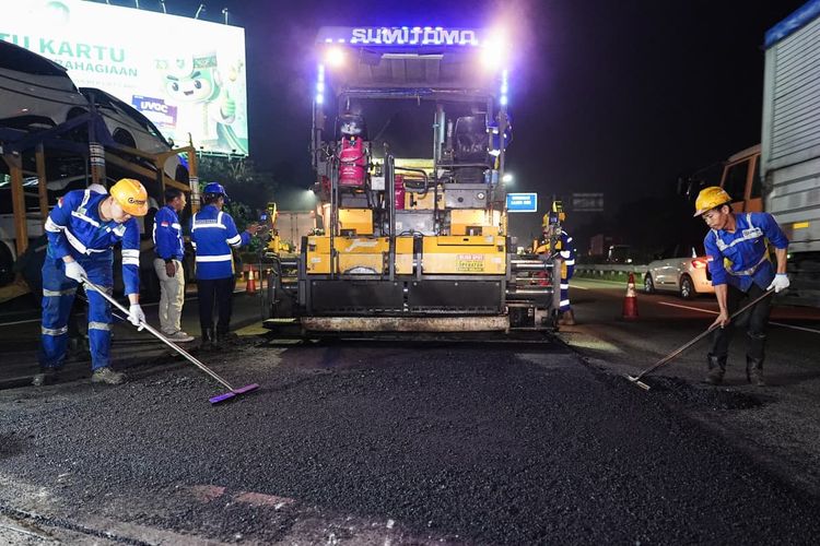 jalan tol, cuaca, ODOL, perbaikan, libur panjang, Kenaikan Yesus Kristus, Sambut Libur Panjang, Jasa Marga Perkuat Preservasi Jalan Tol 24 Jam