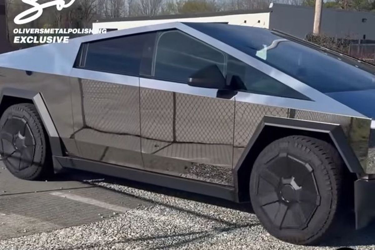 Modifikasi, Tesla, Tesla Cybertruck, mobil, Cybertruck, modifikasi, Ketika Bodi Tesla Cybertruck Dipoles, Malah Jadi Cermin