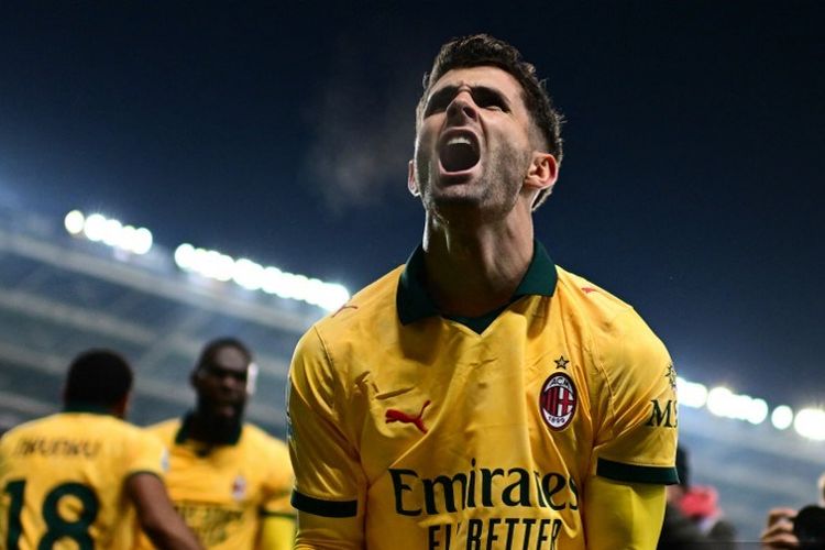 AC Milan, AC Milan vs Inter Milan, Christian Pulisic, Liga Italia, Serie A, Jadwal Derby Milan, Christian Pulisic Incar Gol demi Akhiri Paceklik