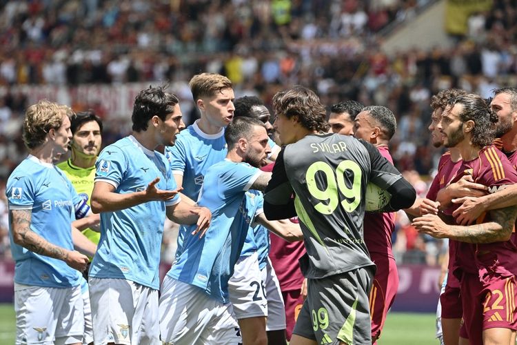 AS Roma, Lazio, Paulo Dybala, Mile Svilar, Gianluca Mancini, Hasil AS Roma Vs Lazio 2-0, Serigala Balik ke Zona Liga Champions