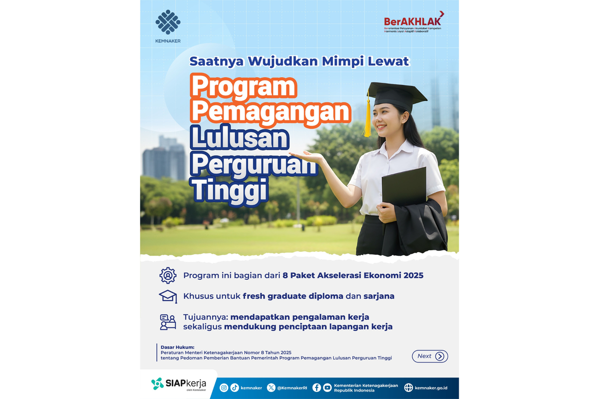 magang fresh graduate, magang nasional kemenaker, magang nasional batch 2, magang fresh graduate batch 2, Kemnaker Siapkan 80.000 Kuota untuk Lulusan Baru, Kapan Magang Nasional Batch 2 Dibuka?