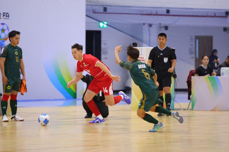 Timnas Futsal Indonesia, Australia, Hector Souto, Hasil HT Timnas Futsal Indonesia Vs Australia 1-1: Sama Kuat di Babak Pertama