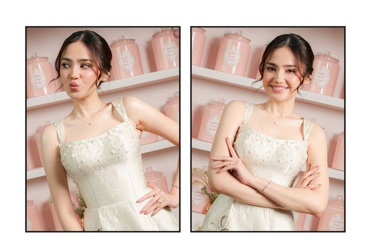 Syifa Hadju, outfit Syifa Hadju, 7 Detail Outfit Syifa Hadju saat Bridal Lunch, Manis dan Anggun, 1. Dress Putih dengan Sentuhan Feminin, 2. Siluet Body-Fit yang Elegan, 3. Makeup Natural Glowing, 4. Tatanan Rambut Simpel dan Lembut, 5. Aksesori Minimalis, 6. Palet Warna Serasi dengan Dekorasi, 7. Heels dengan Detail Manis