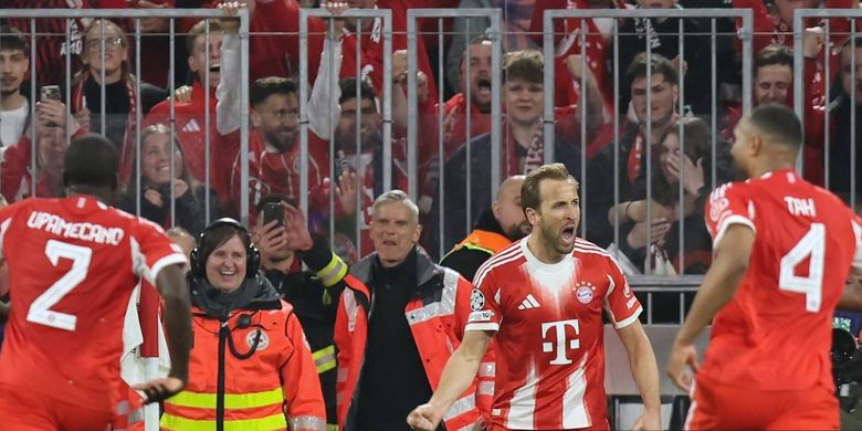 Bayern Muenchen, UEFA Champions League, Bayern, Real Madrid, Antonio Rudiger, Aleksandar Pavlovic, Harry Kane, Kylian Mbappe, Luis Diaz, Michael Olise, Skor Bayern Vs Real Madrid 4-3, Josep Stanisic Marah ke Antonio Rudiger