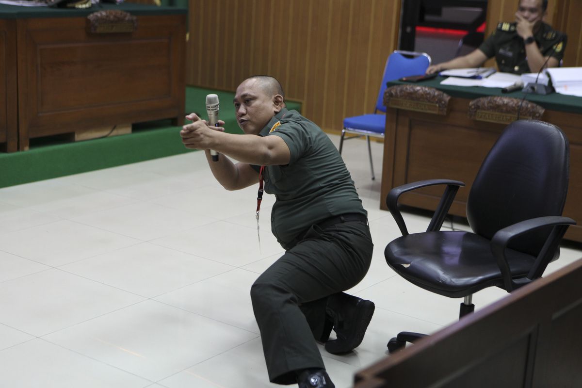 Kopda Bazarsah, penggerebekan judi sabung ayam, Pengadilan Militer 1-04 Palembang, Kapolsek Negara Batin, penembakan polisi way kanan lampung, Tembak 3 Polisi, Kopda Bazarsah Klaim Terancam, Hakim: Itu Perasaan Anda Saja