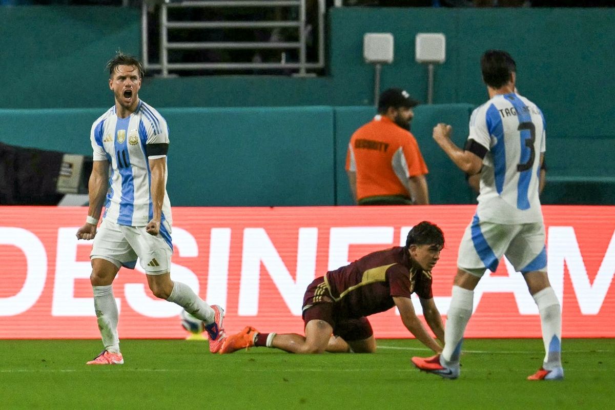 Argentina, Venezuela, Lionel Messi, Argentina vs Venezuela, Uji Coba Internasional, Hasil Argentina Vs Venezuela 1-0: Tanpa Messi, Albiceleste Perkasa di Uji Coba
