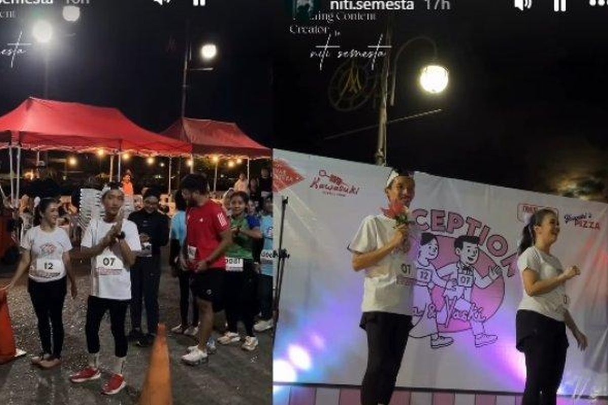 Banjarmasin, resepsi pernikahan unik, resepsi sambil berlari, funreception, Bukan Resepsi Biasa! Pasangan di Banjarmasin Gelar Pernikahan Sambil Lari Bareng