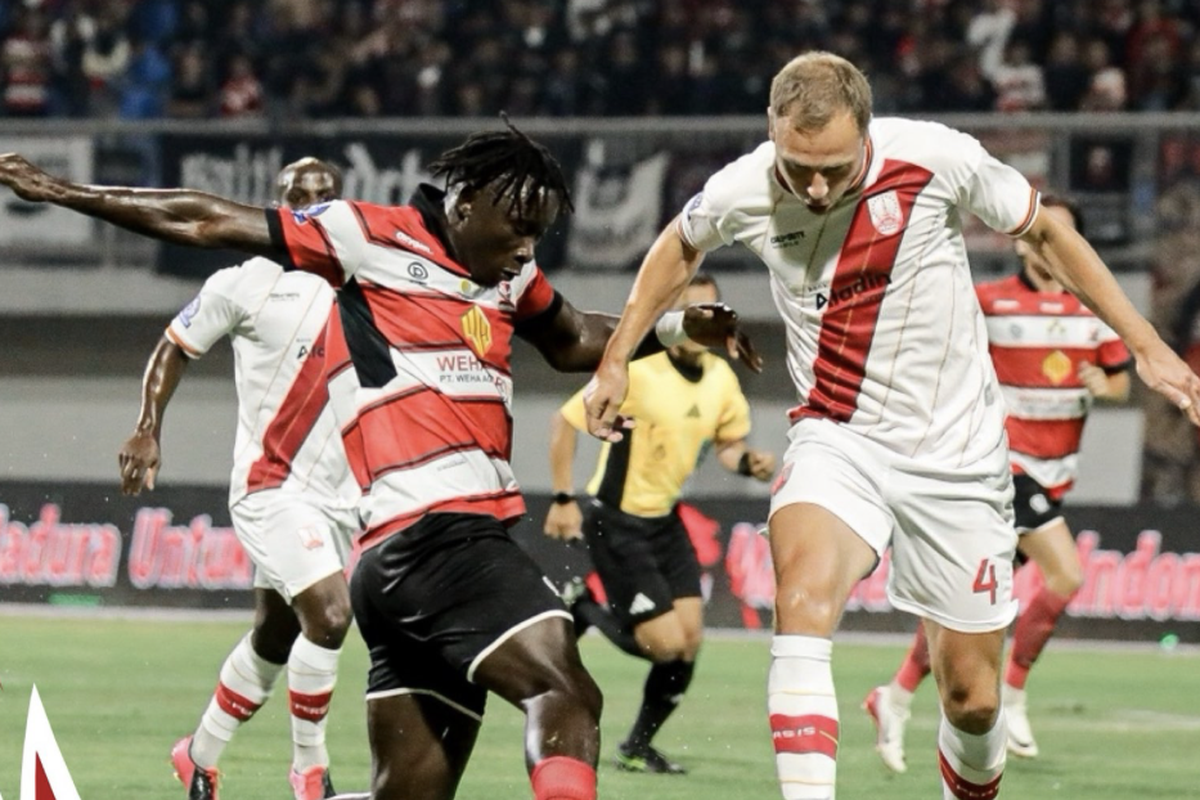Madura United, Persis Solo, Madura United Vs Persis Solo, Madura United vs Persis, Super League 2025-2026, hasil super league 2025-2026, Hasil Madura United Vs Persis 1-2: Duo Jepang Bawa Sambernyawa Menang