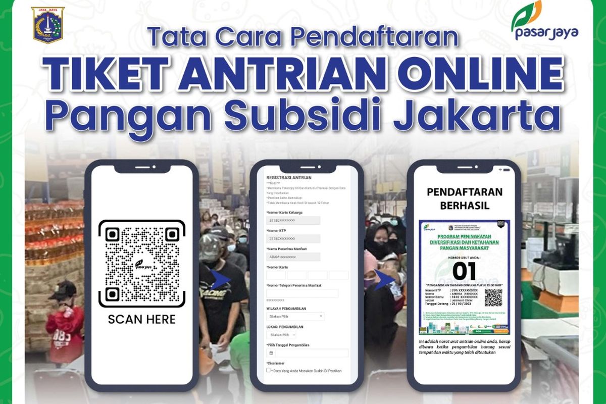 Kartu Jakarta Pintar, KJP Plus, KJP Pasar Jaya, Kartu Jakarta PIntar Plus, kjp pasar jaya, sembako KJP, antrian kjp, antrian tiket KJP, tiket antrian kjp, sembako kjp ots, Antrean Tiket KJP Dibuka Pukul 08.00 WIB, Cek Cara Daftar dan Syarat Ambil Sembako Murah, Cara Daftar Antrian Online Sembako KJP Pasar Jaya, Syarat Pengambilan Sembako KJP Pasar Jaya, Dokumen untuk Pengambilan Sembako KJP Pasar Jaya, Lokasi Pengambilan Sembako KJP Pasar Jaya